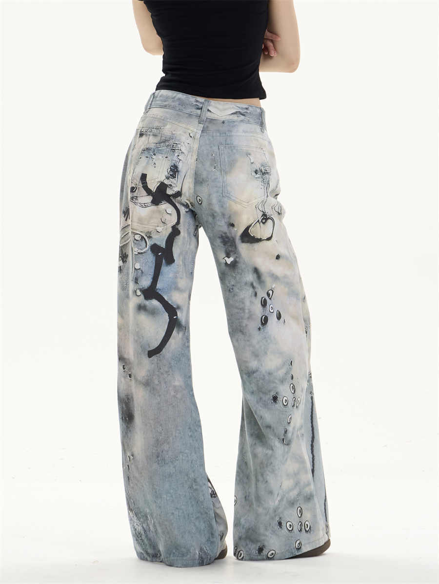 Wide-Leg Straight Jeans with Multi-Pocket Everyday Utility-Theone Apparel