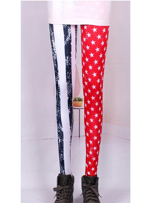 Patriotic Stars & Stripes Fashion Leggings - Theone Apparel