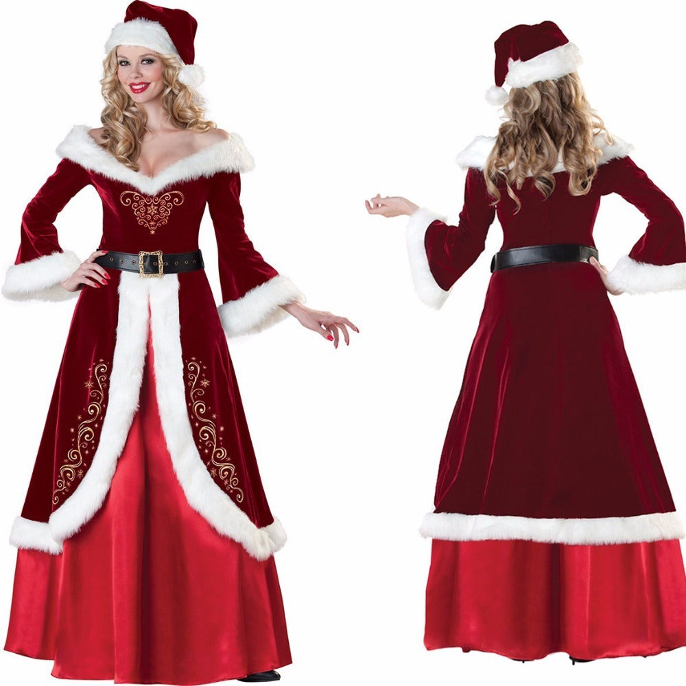 Men and Women's Mr. and Mrs. Claus Couples Outfits for Christmas