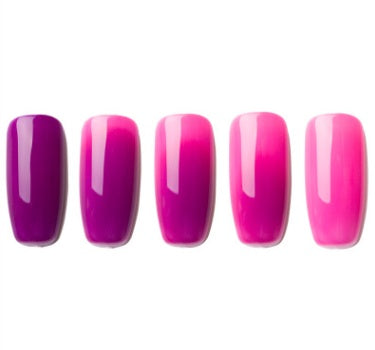 Ombre Color Short Blunt Coffin Nails in Various Colors