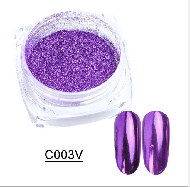 Titanium Mirror Nail Powder Set for False Nails