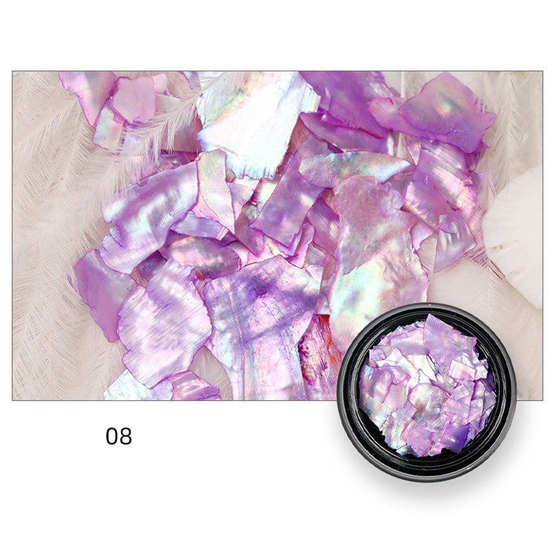 Faux Mother of Pearl Iridescent Nail Accessories in Multiple Colors