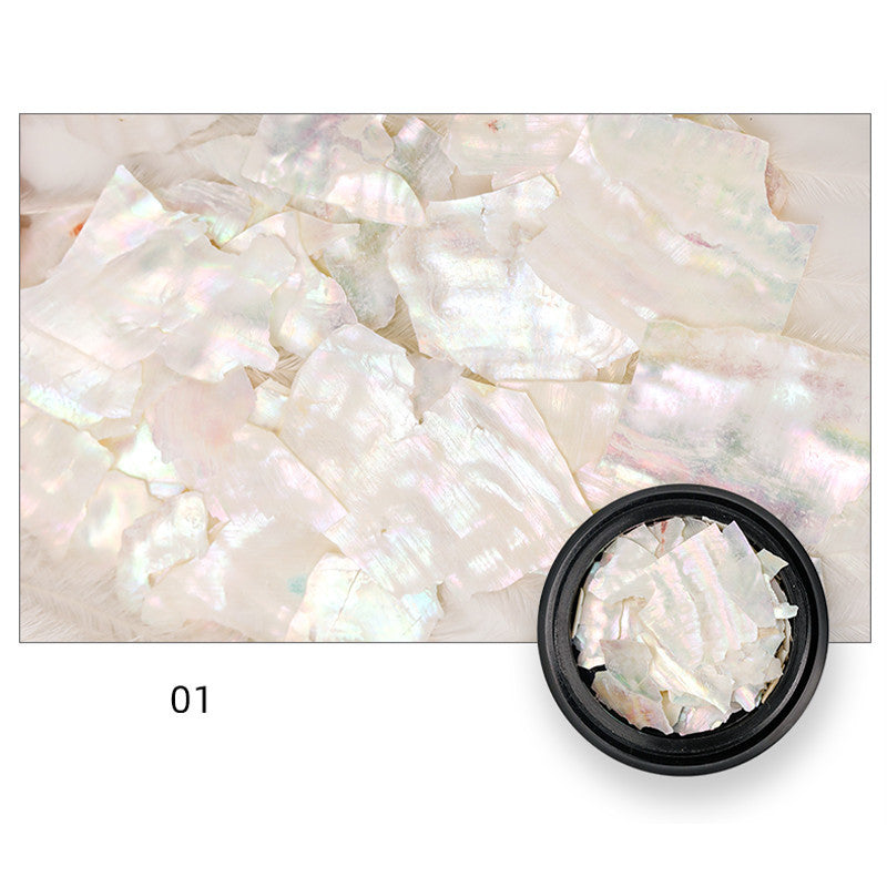 Faux Mother of Pearl Iridescent Nail Accessories in Multiple Colors