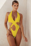 Women's One Piece Swimsuit with Asymmetrical Cutouts