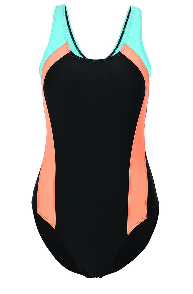 Women's One Piece Retro Multi Color Swimsuit