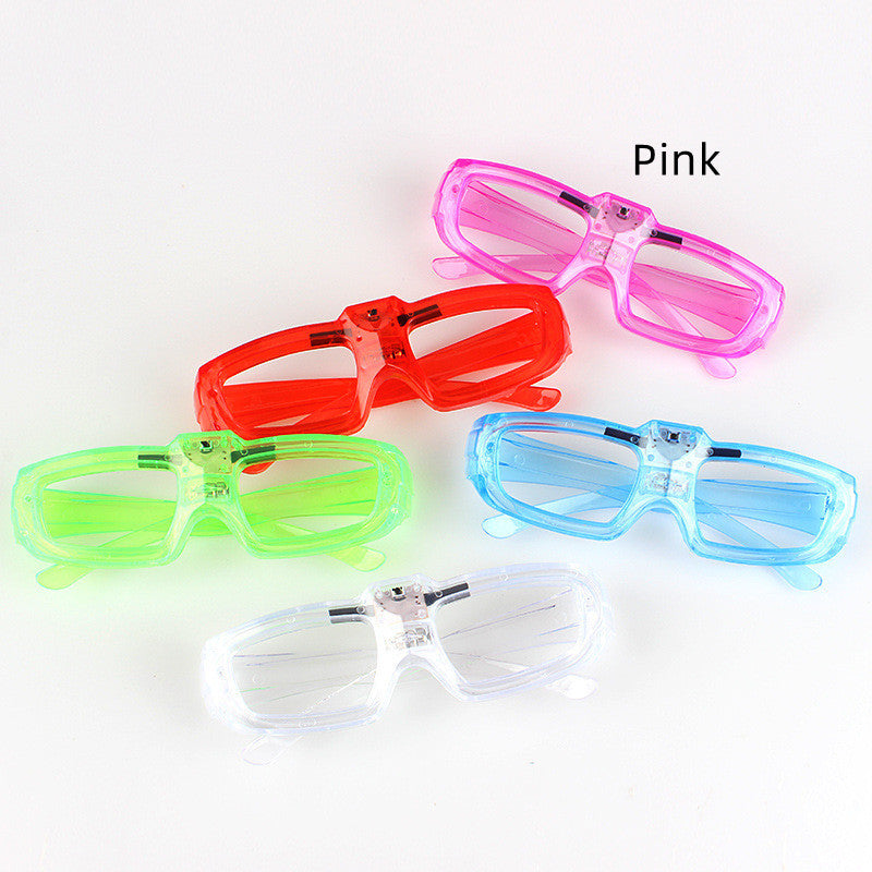 Light-Up Glowing LED Plastic Glasses for Party Favors and Photo Booth Props