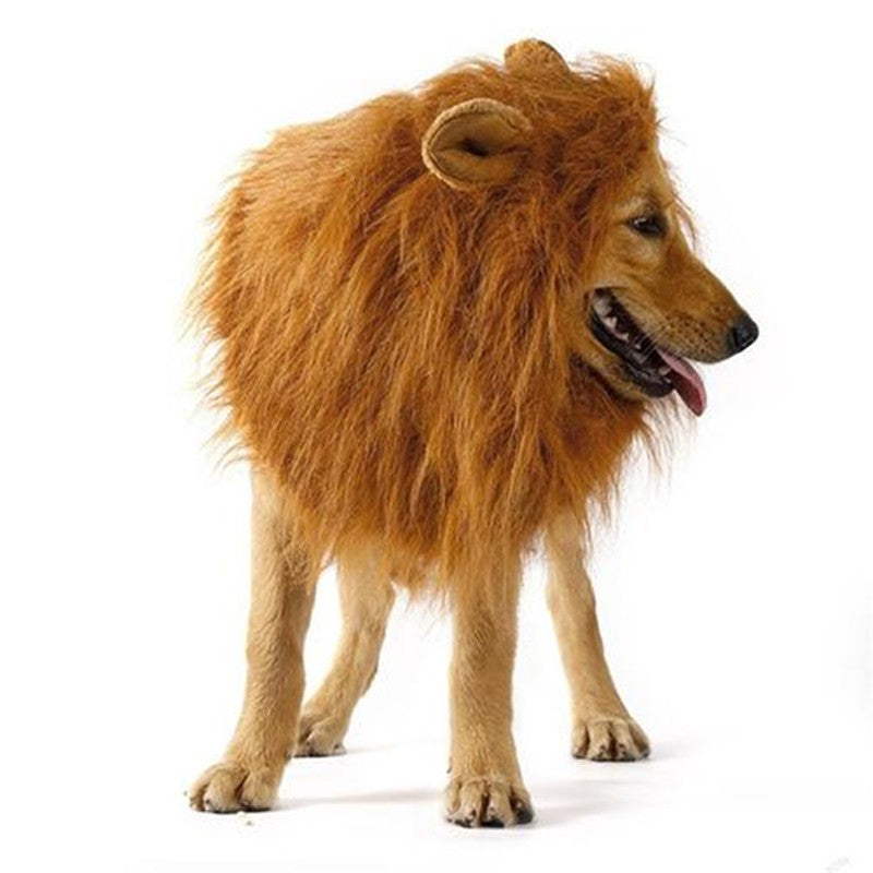 Lion Mane Pet Costume Wig For Cats And Dogs