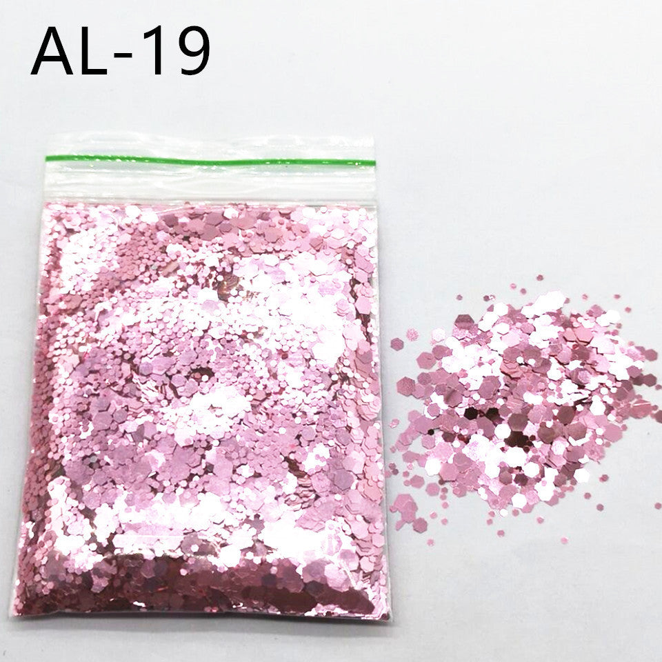 Glittery Sequin Nail Powder for Nail Art and Decoration