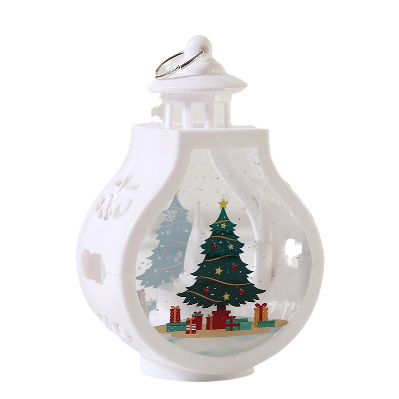 Christmas Themed Snowglobe Style Lamp with LED Light