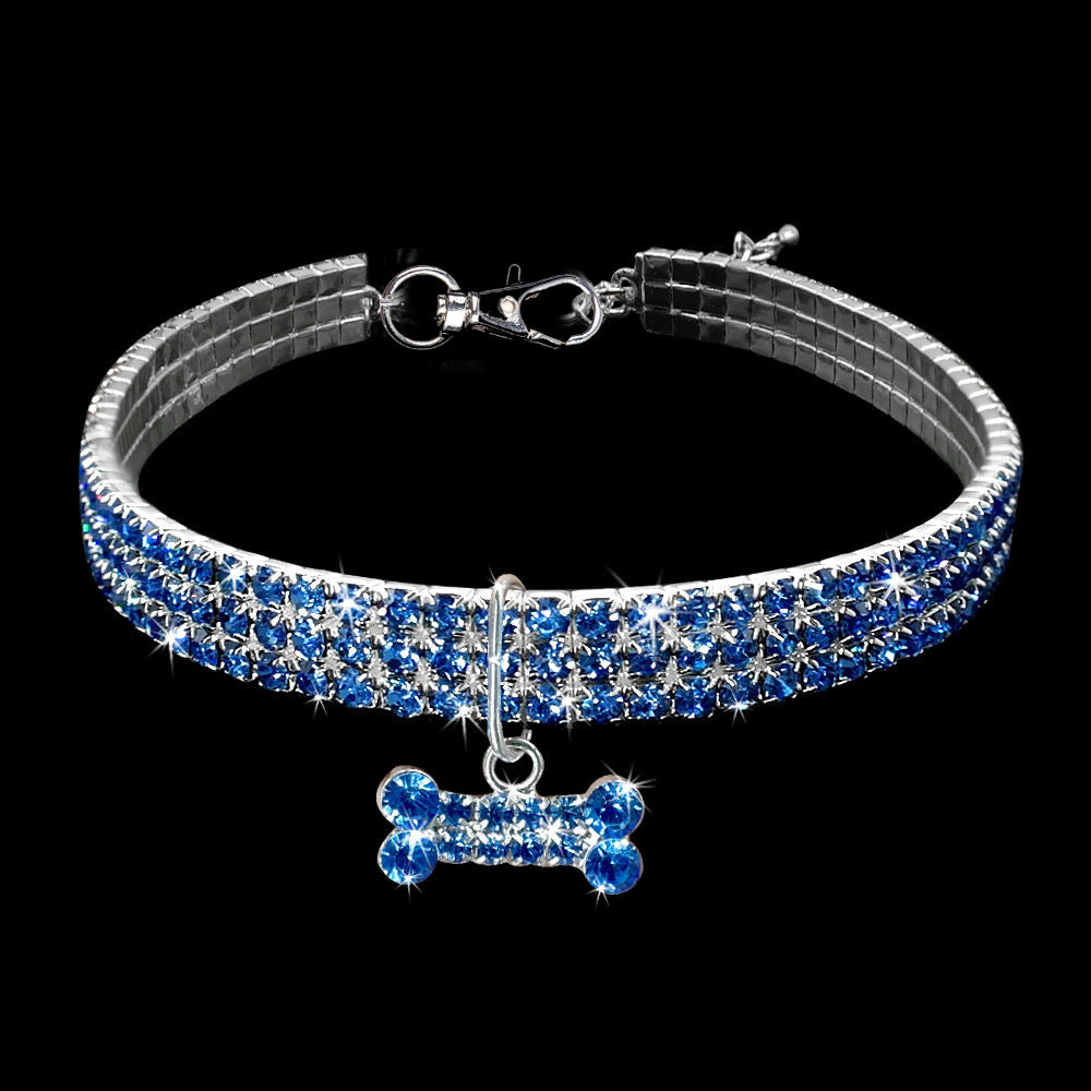 Rhinestone Crystal Dog Collar For Small And Medium Pets