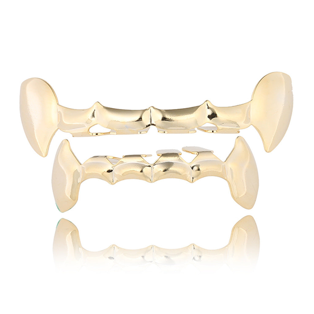 Haloween Gold Vampire Teeth Prop for Decorations and Gifts