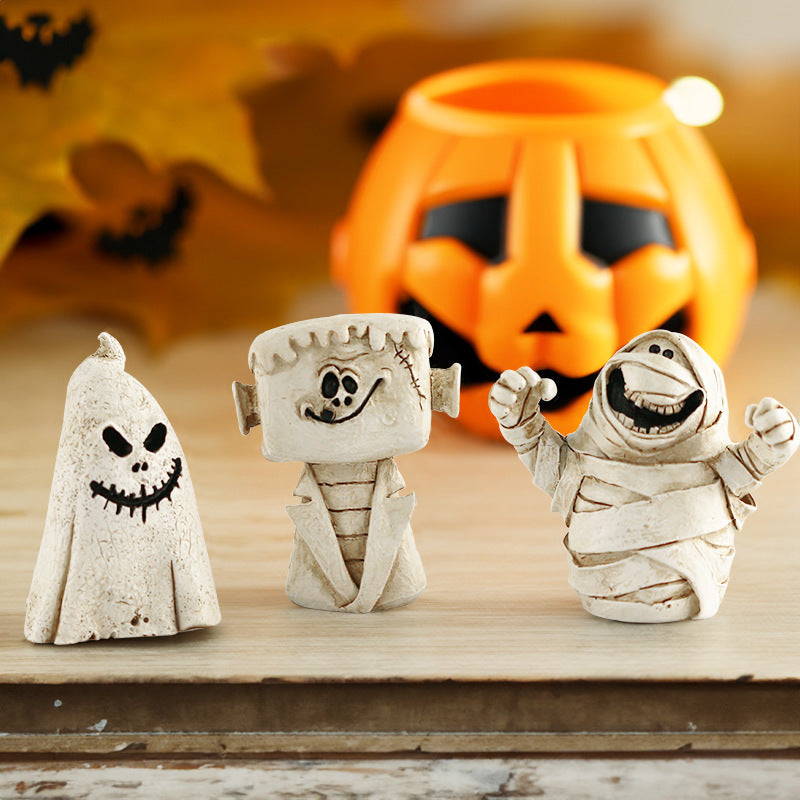 Leuke geest, mummie en spook Halloween -decoratie -set