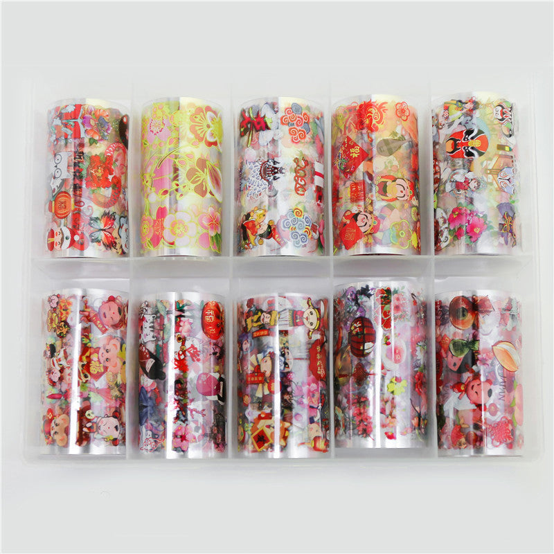 Women's Transfer Paper Floral and Geomtric Design Set