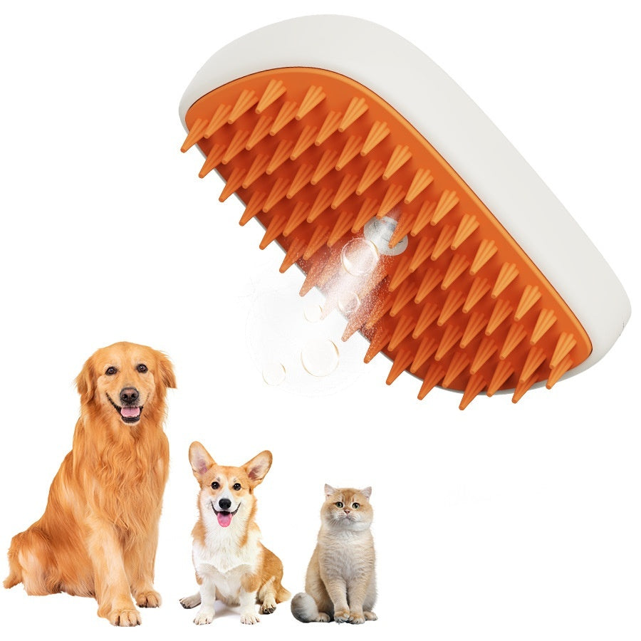 USB Rechargeable Steam Brush Comb For Pet Grooming
