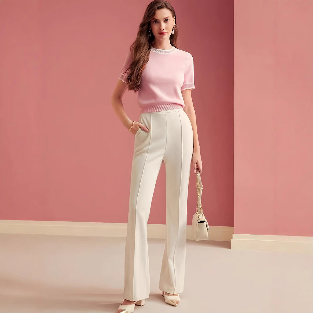 Women's Fashion High-end Casual Color-block Knitwear