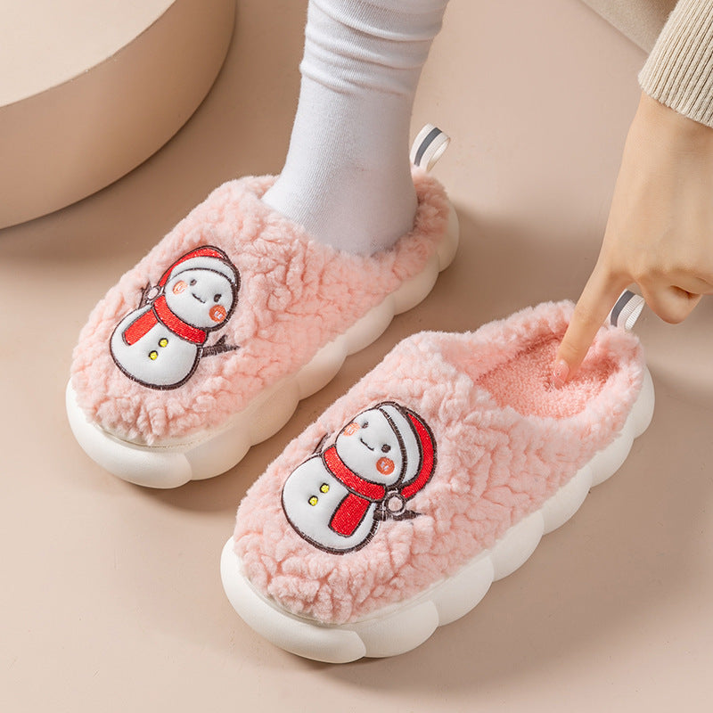 Soft and Fluffy Close Toed House Slippers with Traction Soles