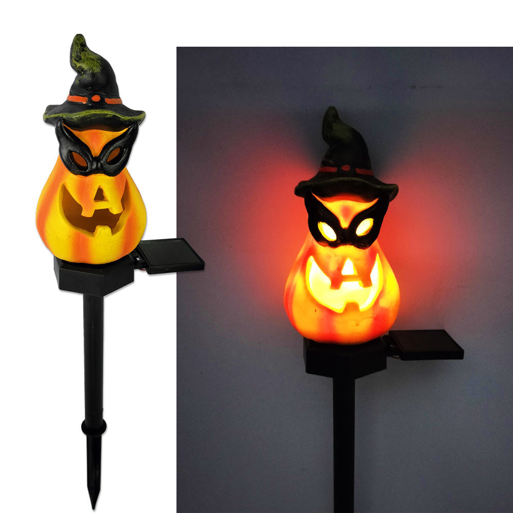 Pumpkin en Witch Hat Halloween Decoration Yard Posts