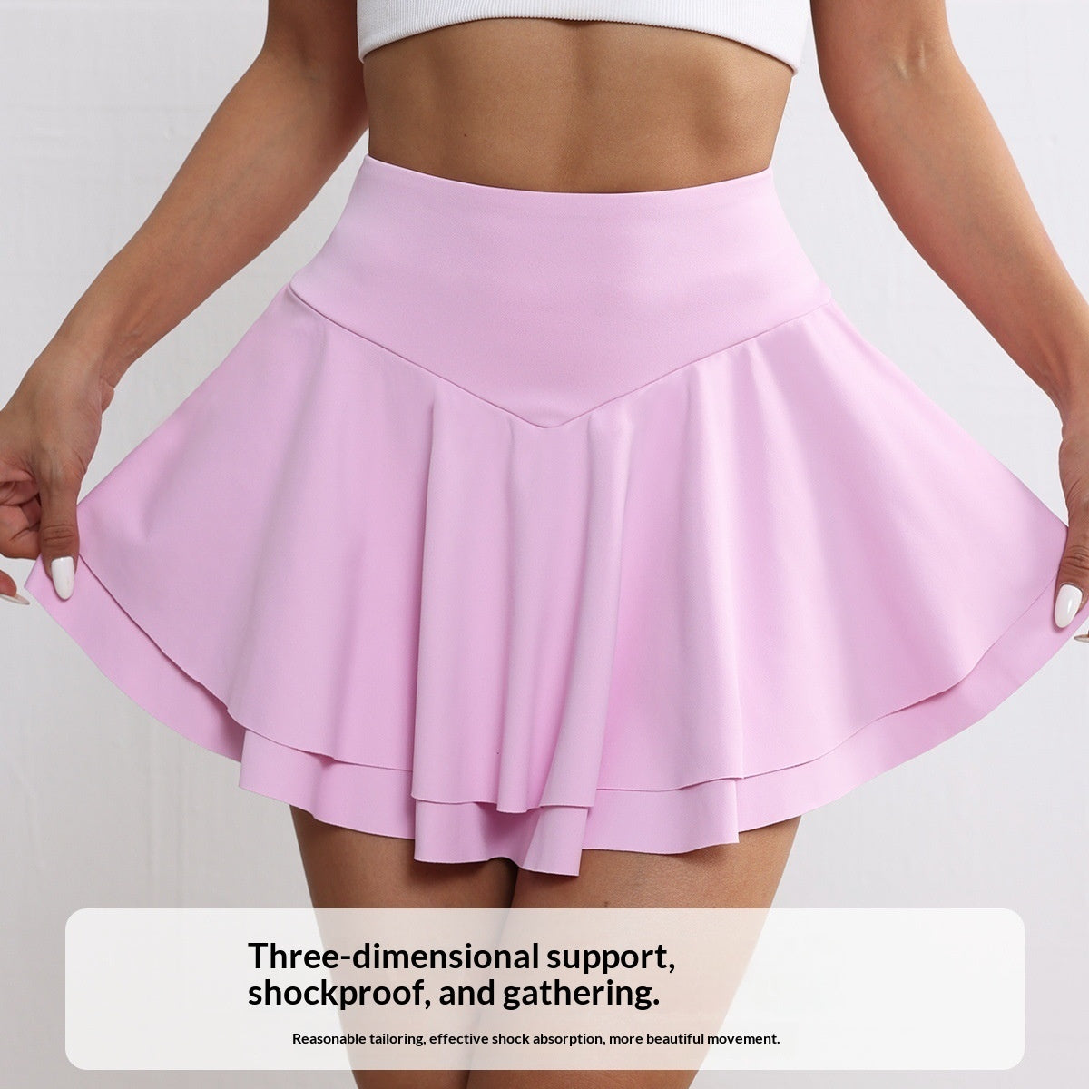 High-waisted Belt With Pockets Faux Two-piece Design