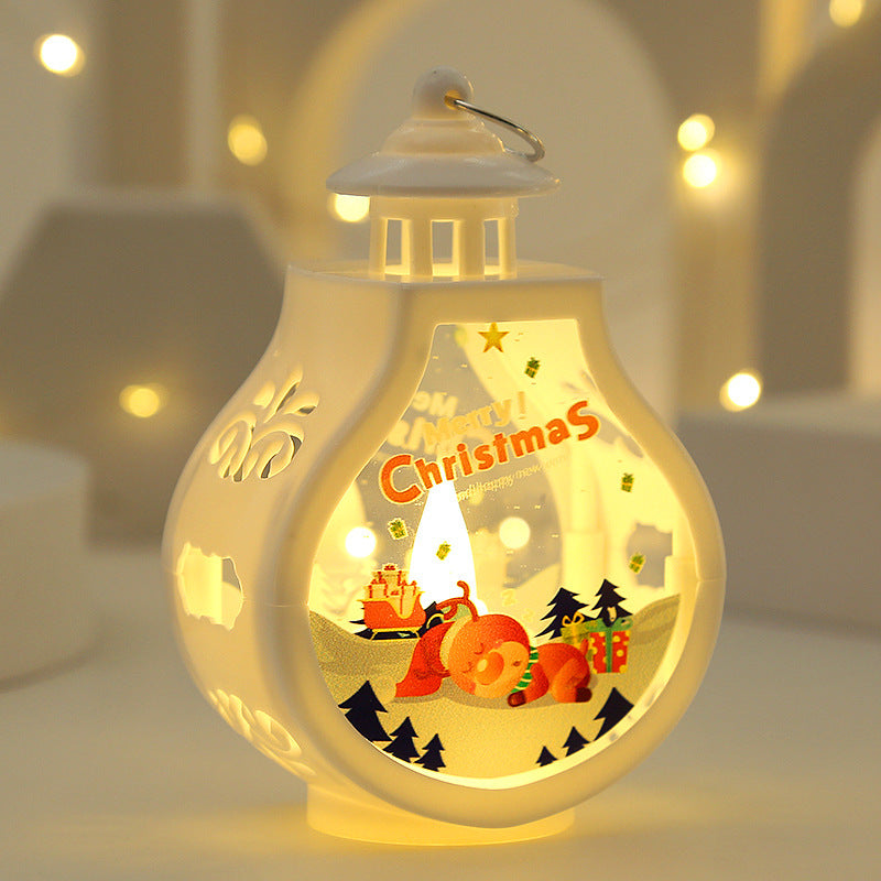 Kerstthema Snowglobe Style Lamp met LED -licht