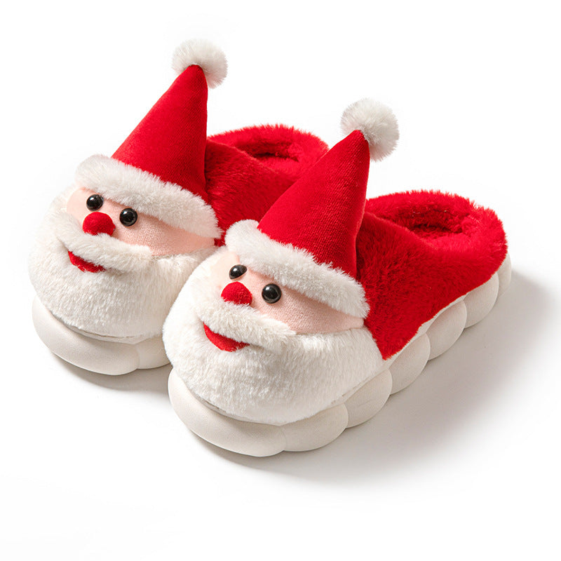 Gezwollen 3D Santa Claus thema huis slippers in groen en rood