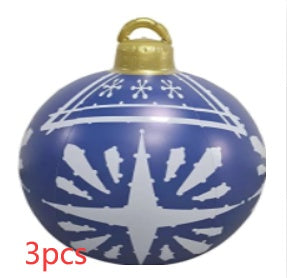 60 Centimeter Hanging Oversized PVC Christmas Ornaments for Exterior Decor