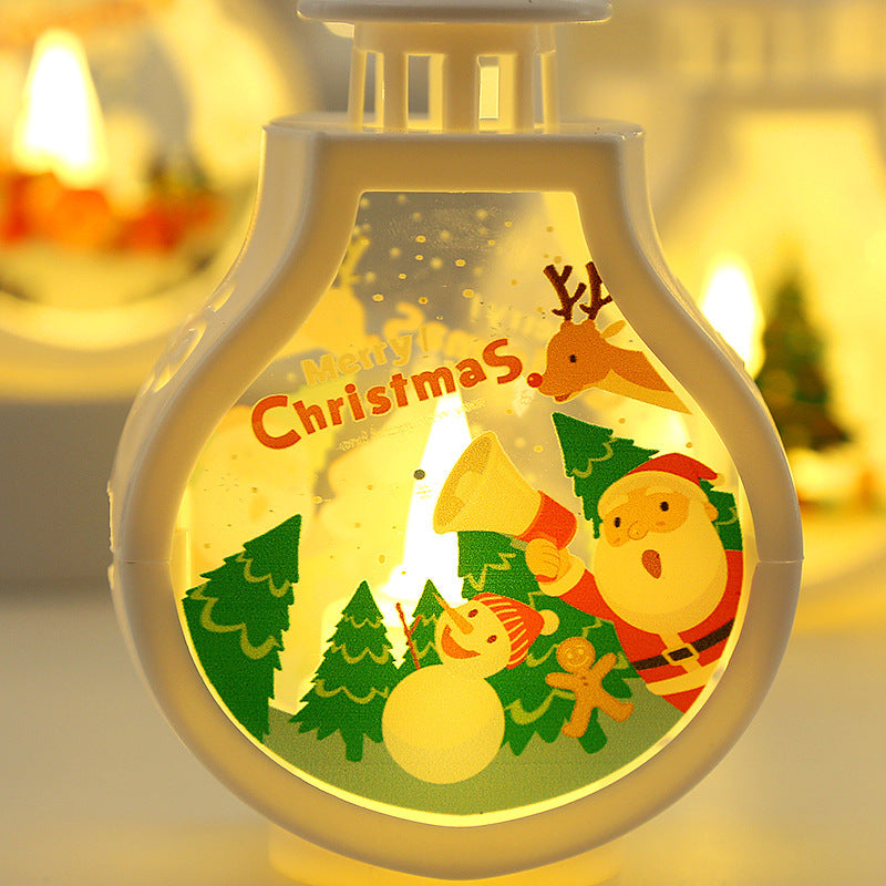 Kerstthema Snowglobe Style Lamp met LED -licht