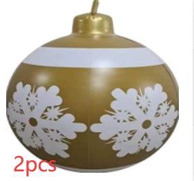 60 Centimeter Hanging Oversized PVC Christmas Ornaments for Exterior Decor