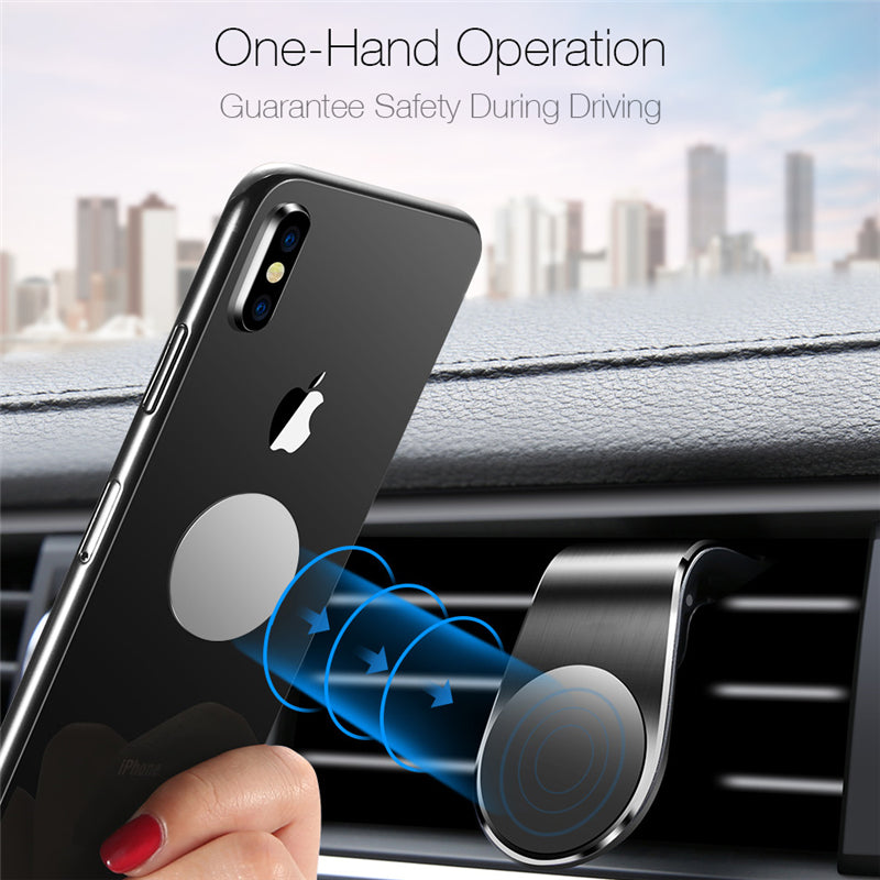 360° Magnetic Air?Vent Car Phone Holder With Compact Metal Design