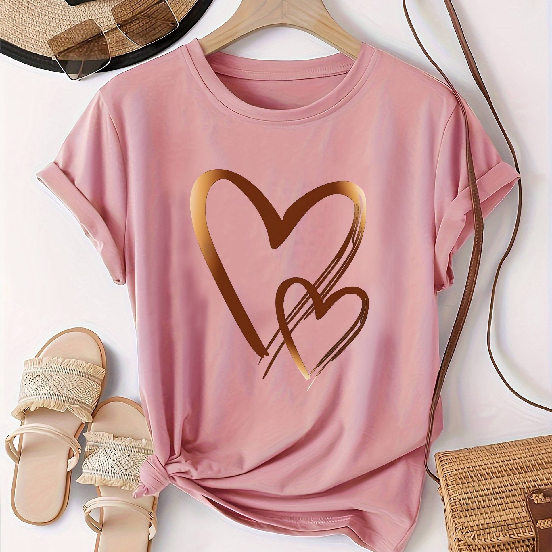 Women's Casual Red Soft Pure Cotton Top