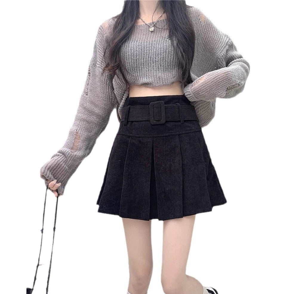 Anti-exposure, Figure-flattering, High-waisted Skirt