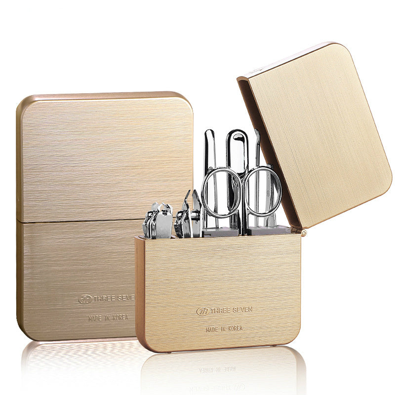 Full Metal Nail Clipper Set in Sleek Modern Case