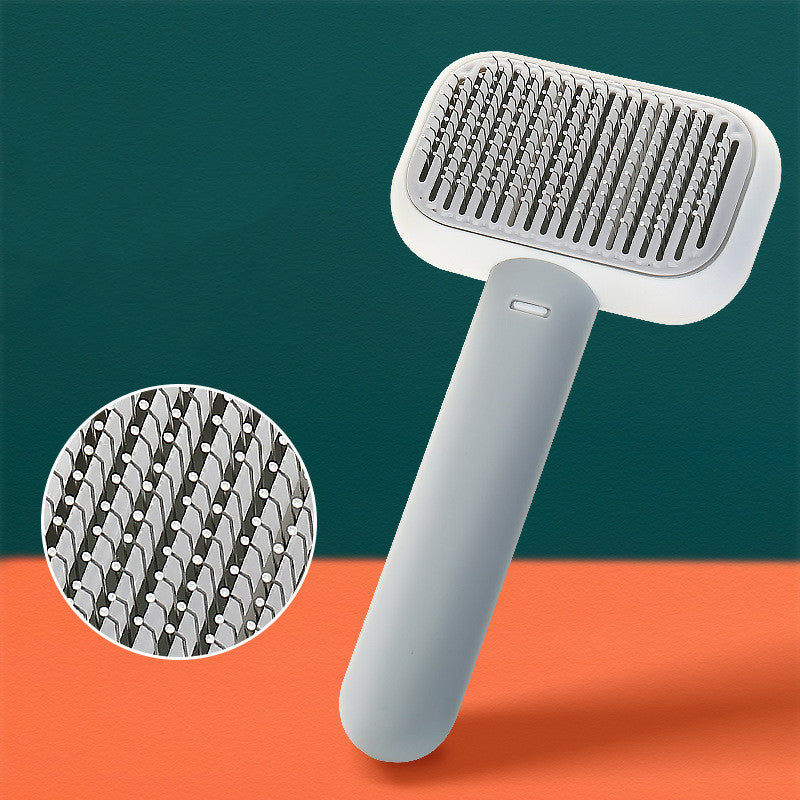 Stainless Steel Pet Hair Brush For Grooming And Detangling