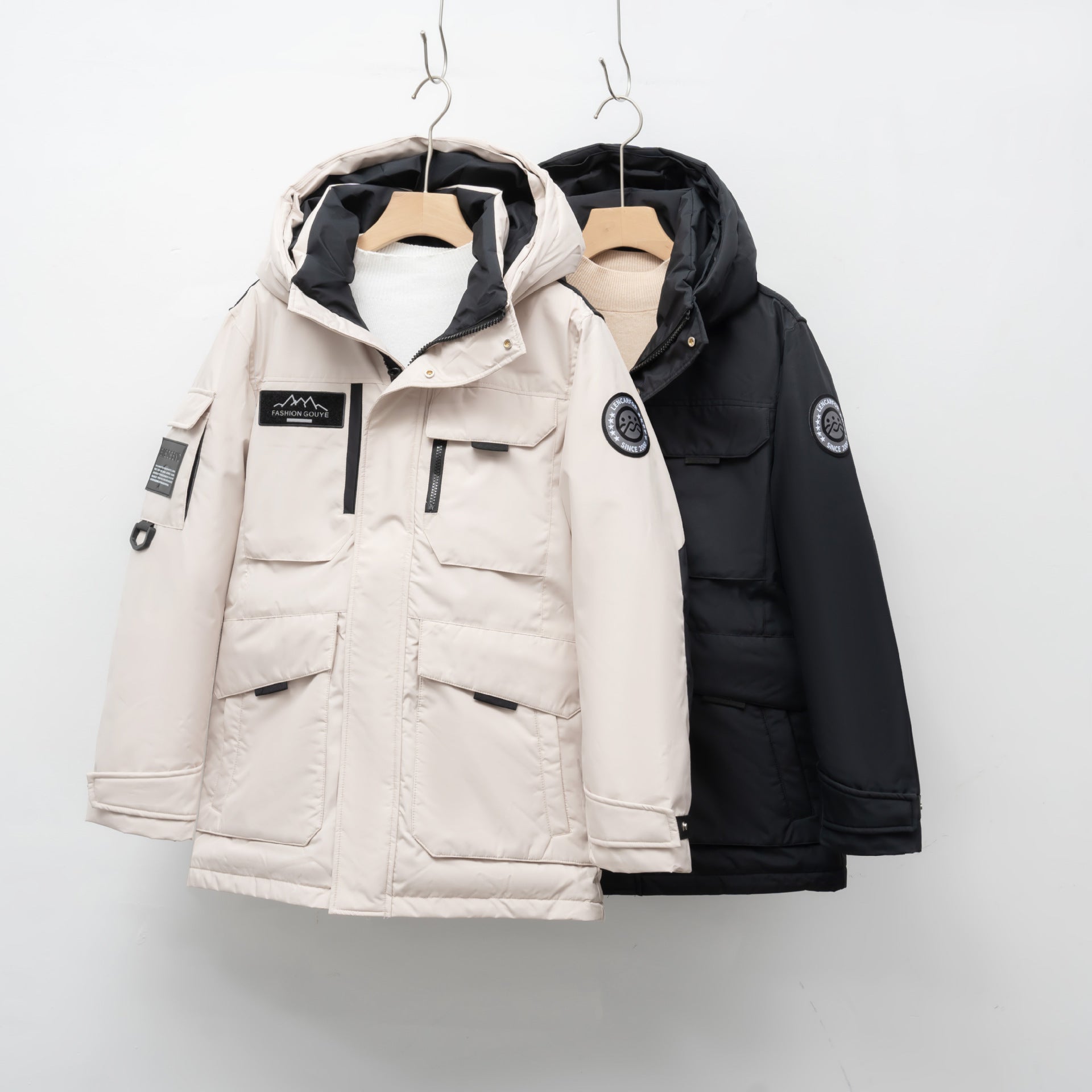 Women's Hooded Workwear Parka Down Jacket For Winter