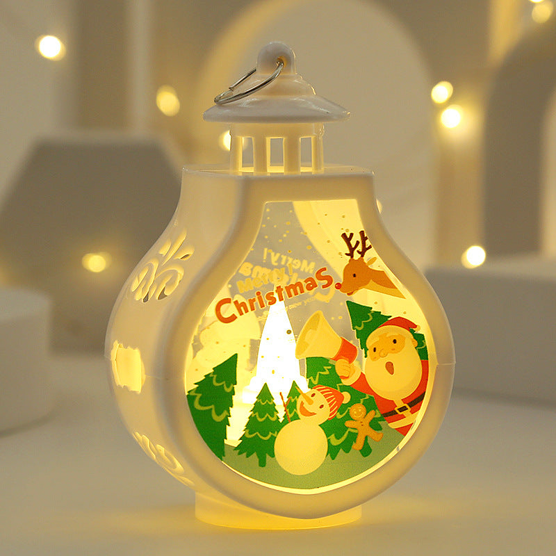 Kerstthema Snowglobe Style Lamp met LED -licht