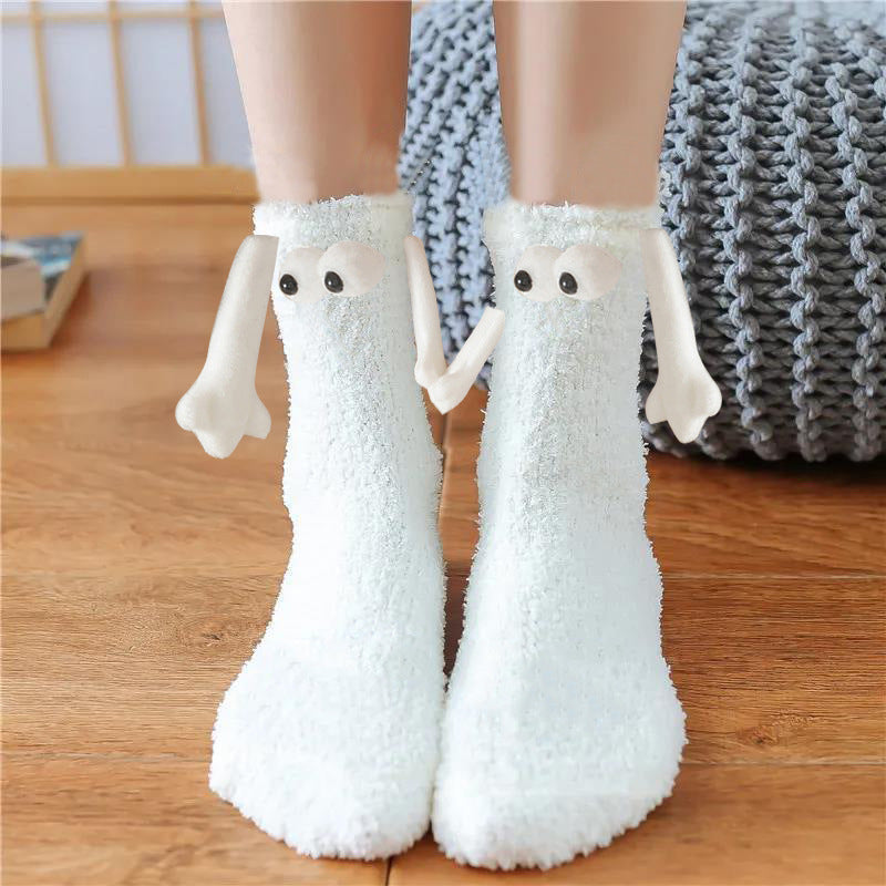 Adorable 3D Soft Fleece Crew Socks with Penguin Designs-Figure 1-Theone Apparel