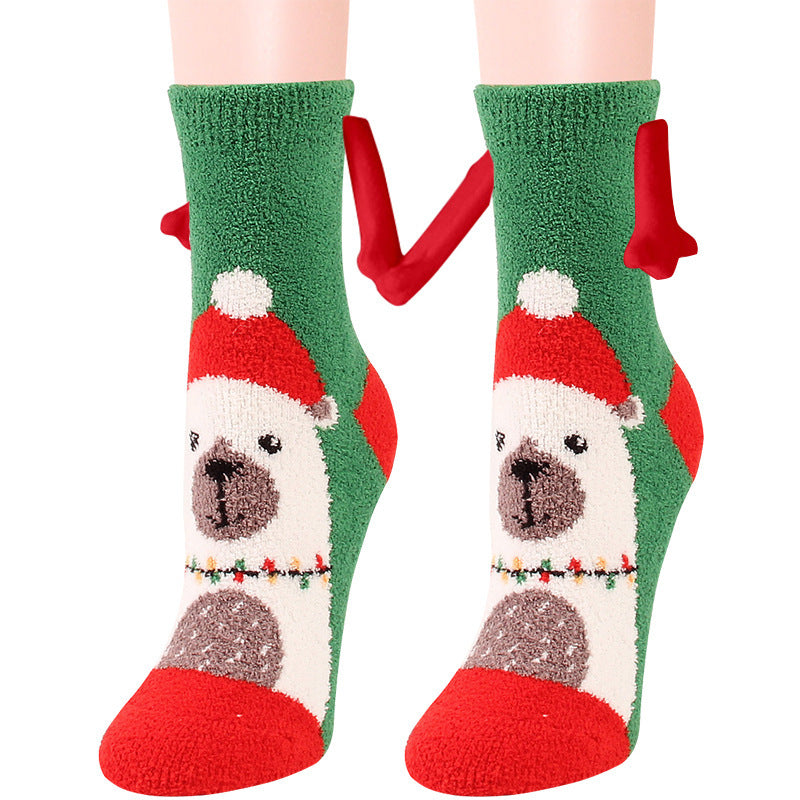Adorable 3D Soft Fleece Crew Socks with Penguin Designs-Figure 25-Theone Apparel