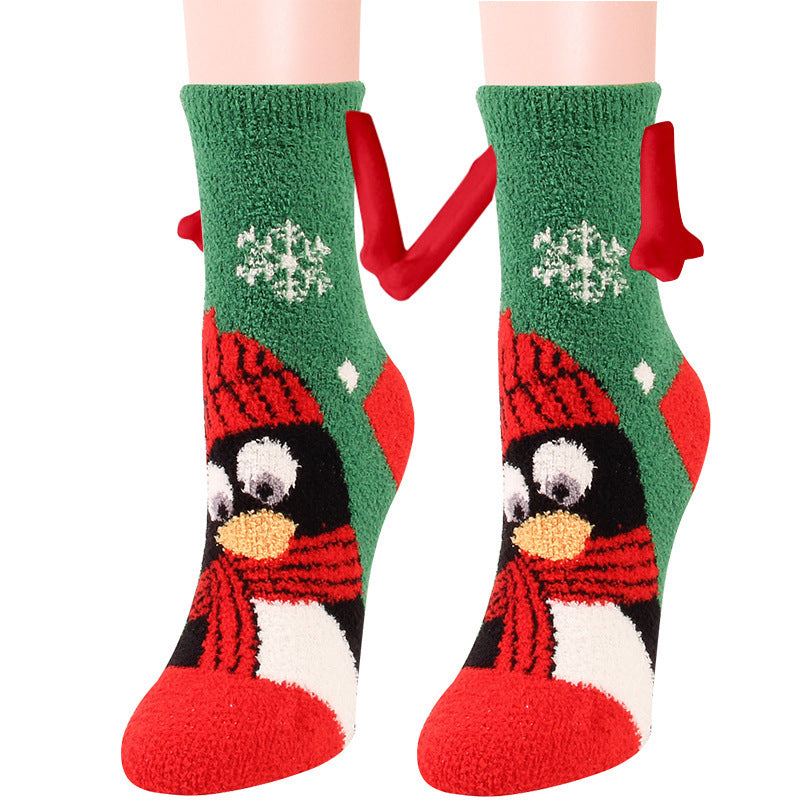 Adorable 3D Soft Fleece Crew Socks with Penguin Designs-Figure 28-Theone Apparel