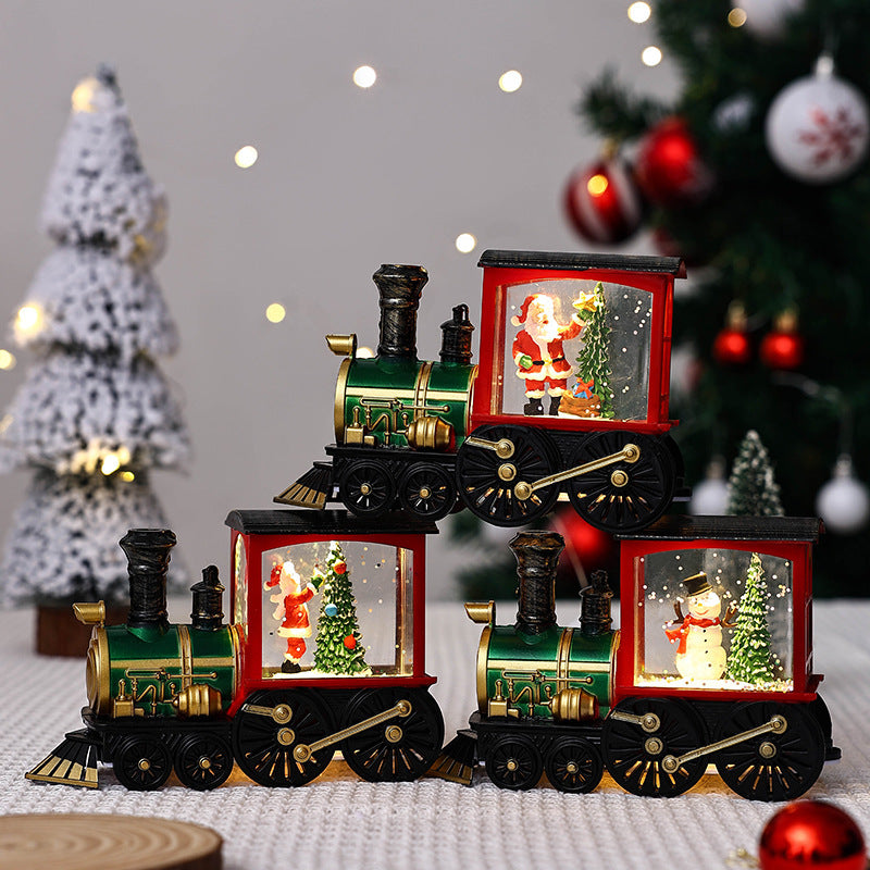 Christmas Themed Train Car Snowglobe with Glitter-Theone Apparel