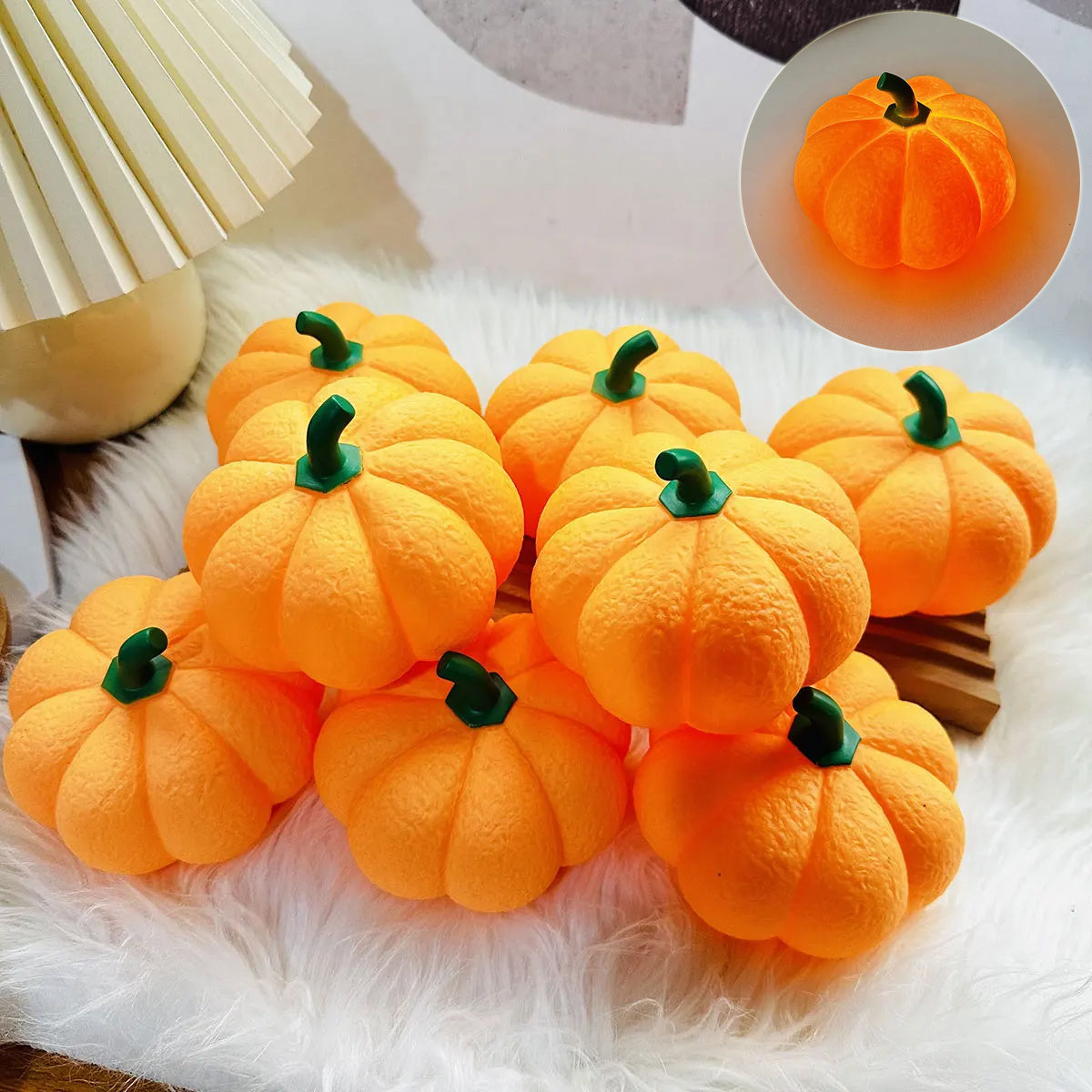 Cute Light Up Pumpkin Table Decoration for Halloween-Theone Apparel