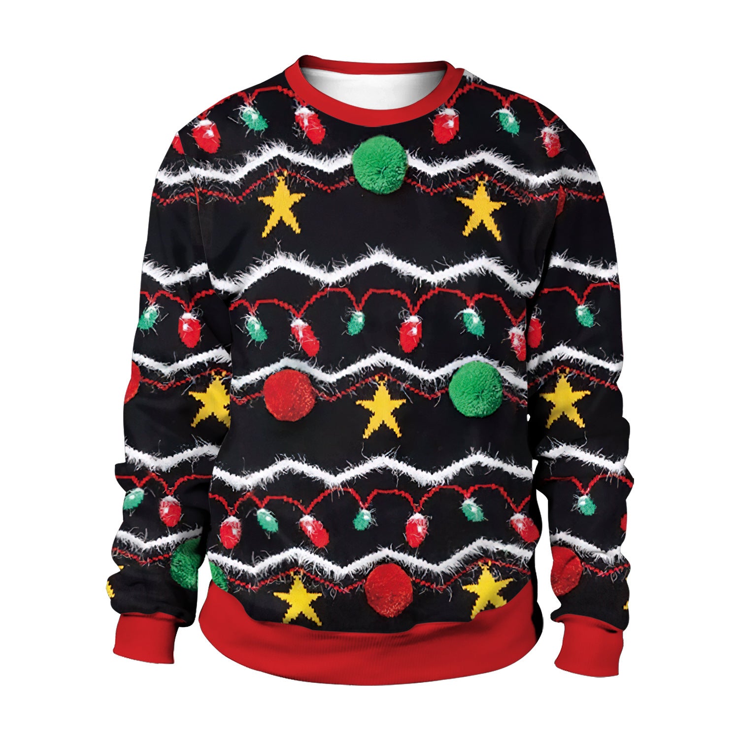 Funny Christmas Party Sweater with Reindeer, Elf and Santa Dabbing-Style 5-Theone Apparel