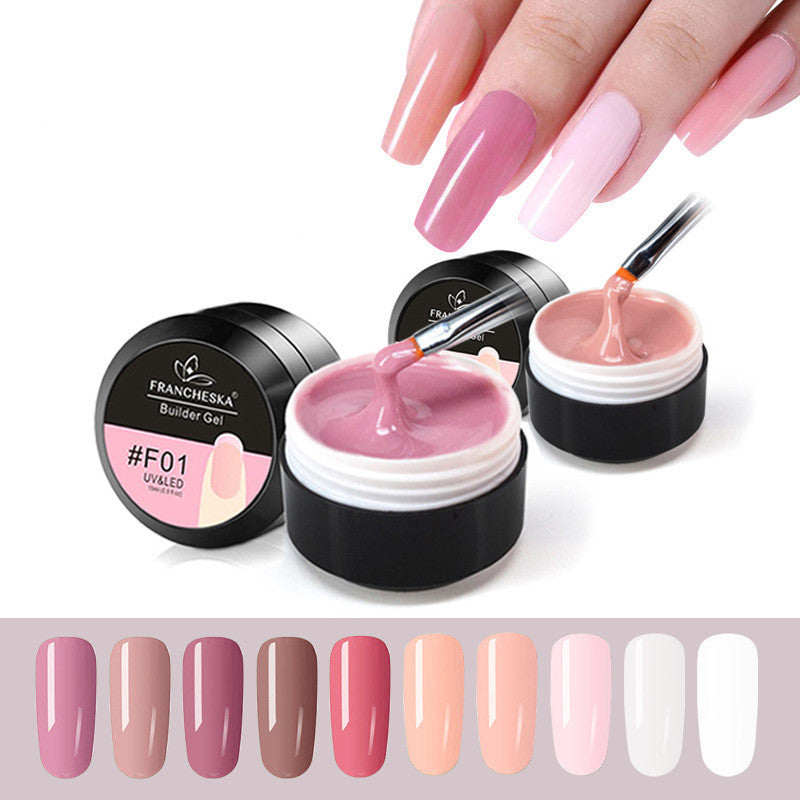 Gel Nail Extensions in Multiple Colors with Pot and Brush-Theone Apparel