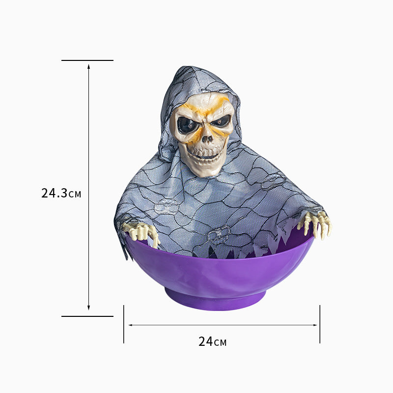 Halloween Ghoul Trick or Treat Bowl with Covering-Fruit Plate No 1-Theone Apparel