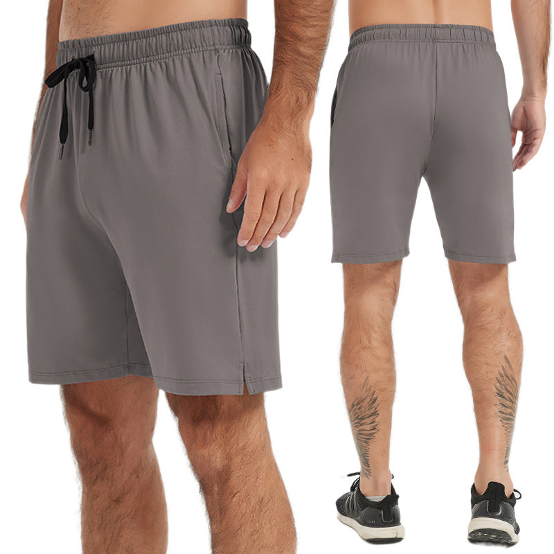 High-Elastic Quick-Dry Fitness Shorts for Maximum Range-Gray-Theone Apparel