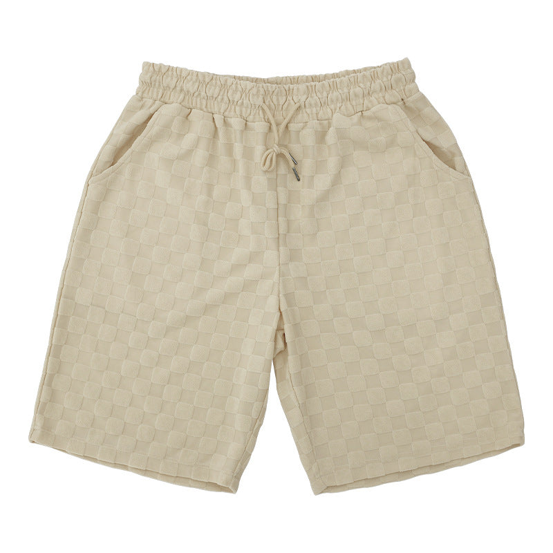 Loose-Fit Checkerboard Plaid Shorts for Casual Active Days-Theone Apparel