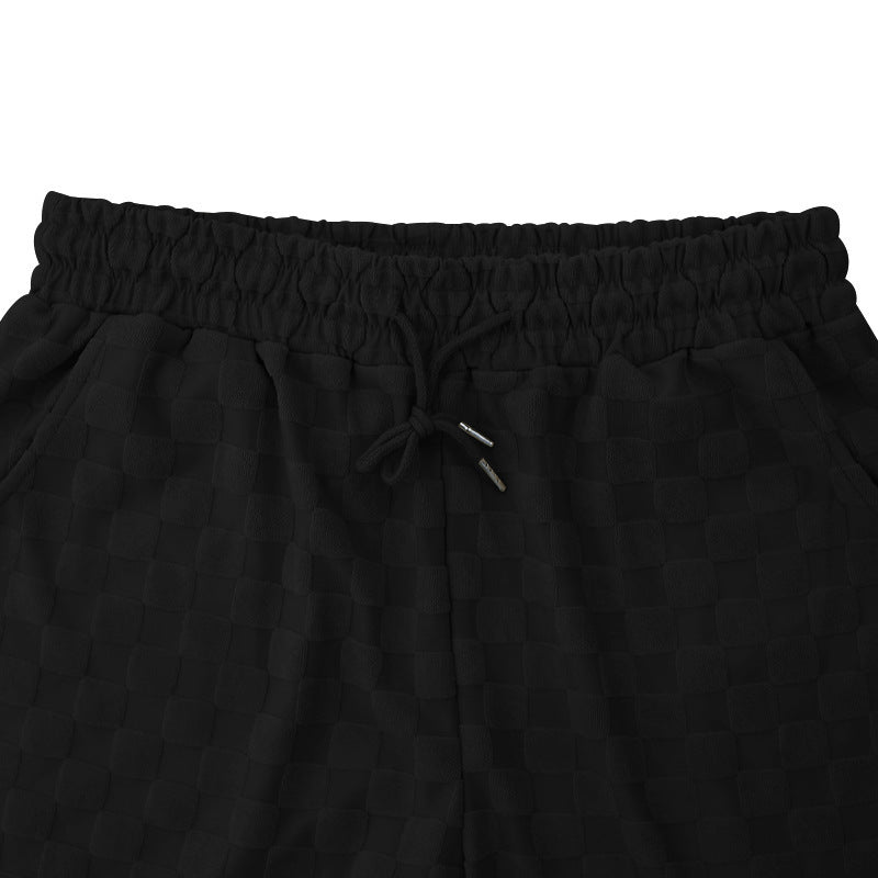 Loose-Fit Checkerboard Plaid Shorts for Casual Active Days-Theone Apparel