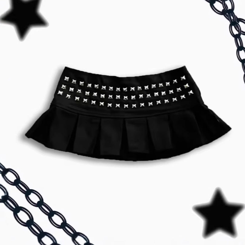 Pleated Skirt With Sparkling Detail For Summer Glam-Theone Apparel