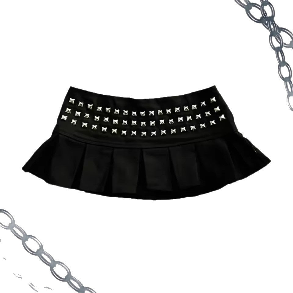 Pleated Skirt With Sparkling Detail For Summer Glam-Theone Apparel