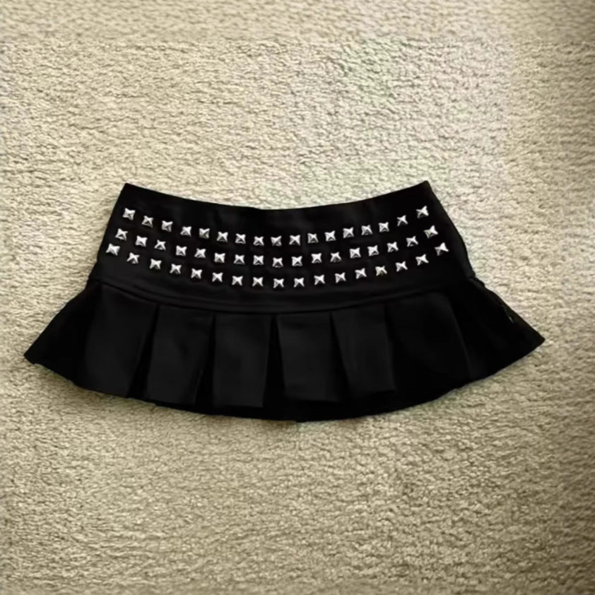 Pleated Skirt With Sparkling Detail For Summer Glam-Theone Apparel