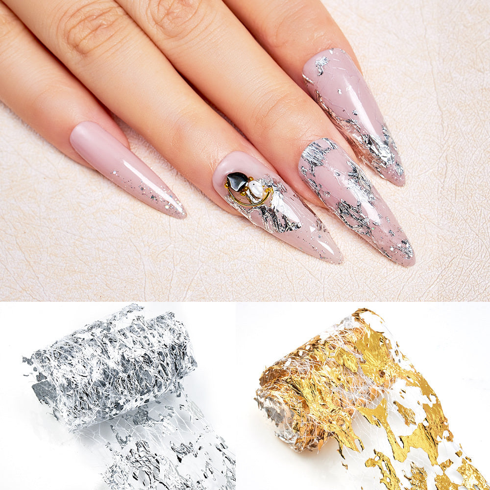 Women's Modern Gold and Silver Foil Paper for Nails-Theone Apparel