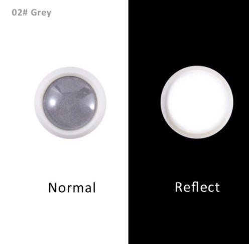 Women's Starry Night Nail Powder in Black with Silver Glitter-Grey-Theone Apparel